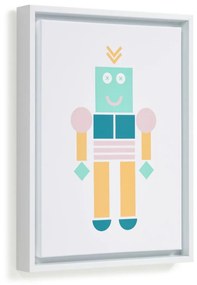 Kave Home - Quadro Julisa robot multicolore 30 x 40 cm