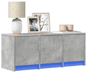 Mobile Porta Tv Con Led Grigio Cemento 97x34x40 Cm Truciolato /