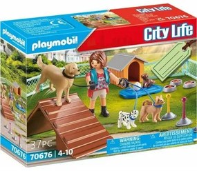 Playset Playmobil City Life Cane Allenamento 70676 (37 pcs)