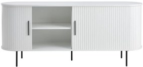 Cassettiera bianca con ante scorrevoli 180x76x45 cm Nola – Unique Furniture