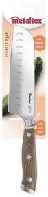 Coltello santoku in acciaio inox Heritage - Metaltex