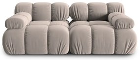 Divano componibile in marrone chiaro con rivestimento in velluto 188 cm Bellis – Micadoni