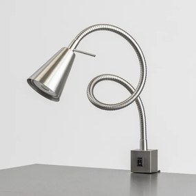 Lampada LED con clip 1xGU10/4,7W/230V cromo satinato