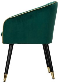 Poltrona Paris Verde e Oro cm 62x58x78 - Eleganza e Comfort per ogni Ambiente