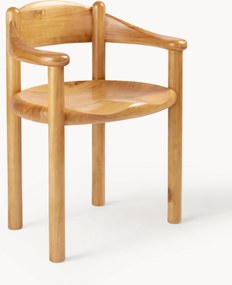 Sedia con braccioli in legno di pino Daumiller