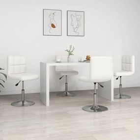 Sedie Da Pranzo 4 Pz Bianche İn Similpelle /