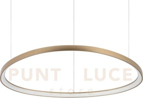 Gemini sospensione led 78 w on-off 9100 lm 4000 k ottone 99,5cm