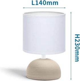 Aigostar - Lampada da tavolo 1xE14/40W/230V beige/bianco