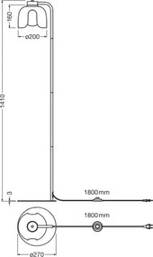 Osram - Lampada da terra DECOR COROLLE 1xE27/15W/230V arancione