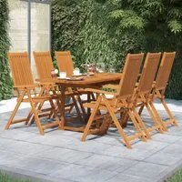 Set Mobili da Pranzo per Giardino 7 pz Legno Massello di Acacia 3079646