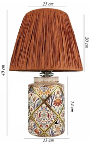 Lampada da tavolo marrone (altezza totale 40 cm) Alev – Opviq lights