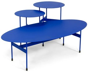 Tavolino da salotto blu in metallo 39x120 cm Mira – Spinder Design