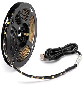 Aigostar - Striscia LED 2m 4,9W 5V 2700K IP65 nera