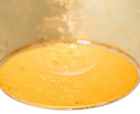 Applique da parete di design nera con vetro dorato - Bert