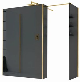 Box doccia walk-in L 68, H 200 cm, vetro 6 mm fumé