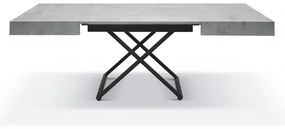 Tavolino TURIX 120x30 cm in legno metallo cemento trasformabile