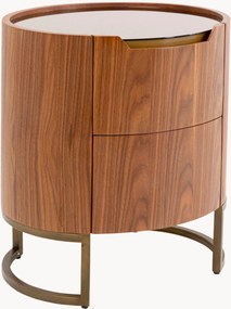 Cassettiera effetto legno con piano e cassetti in vetro Giorgio