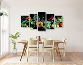 Quadri 5 pezzi – Frutta e verdura biologica