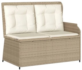 Set divani da giardino 5 pz con cuscini in polyrattan beige