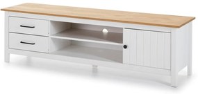 Mobile TV bianco in legno di pino 158x47 cm Miranda - Marckeric