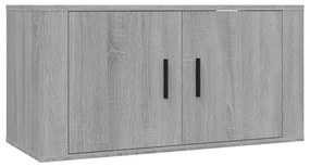 Set Mobili Porta TV 2 pz Grigio Sonoma in Legno Multistrato