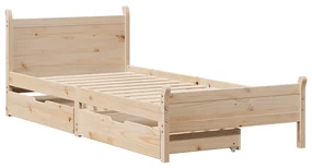 Letto senza materasso 90x190 cm in legno massello di pino