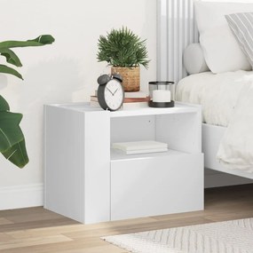 Comodino A Parete Bianco 45x30x35 Cm /