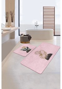 Tappetini da bagno rosa in set da 2 100x60 cm - Minimalist Home World