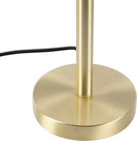 Lampada da tavolo botanica in ottone con paralume verde 25 cm - Simplo