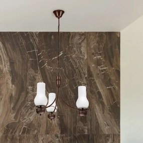 Brilagi - LED Lampadario a sospensione con catena COTTAGE 3xE14/40W/230V quercia/bianco