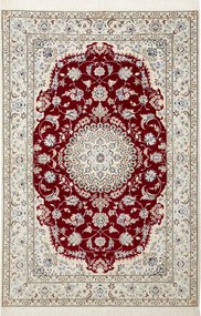 Nain Tappeto 160x110 Rosso (Iran) Annodato A Mano