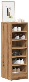 Scarpiera Rovere Artigianale 32x35x92 Cm İn Legno Multistrato /