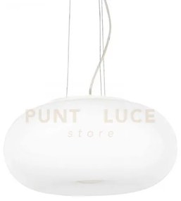 Ulisse lampadario a sospensione in metallo e vetro bianco 3 luci at...