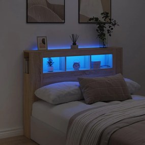 Testiera Led Rovere Sonoma 140x18,5x103,5 Cm Legno Multistrato /