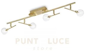 Lampada da soffitto maracas pl4 ottone