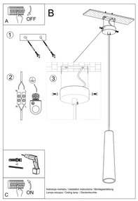 Sollux SL.0845 - Lampadario a sospensione con filo ELECTRA 1xGU10/40W/230V