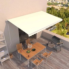 Tenda Da Sole Retrattile Automatica 500x350 Cm Crema /