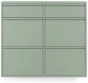 Scarpiera in metallo grigio-verde Billy - Spinder Design