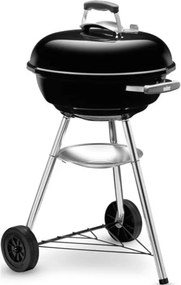 Weber Compact 47 Cm Barbecue A Carbone Kettle Grill Nero Con Griglia In Acciaio
