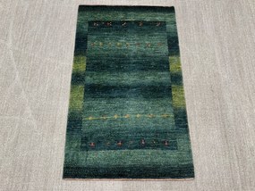 Loribaft Tappeto 80 x 140 Verde (Iran) Annodato A Mano