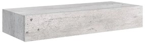 Scaffali a muro cassetti 2 pz grigio cemento 60x23,5x10 cm mdf