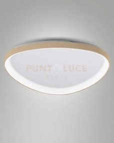 Quirk plafoniera led ottone satinato d.80cm  a led cct 2700k - 3200...