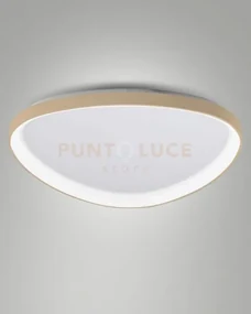 Quirk plafoniera led ottone satinato d.80cm  a led cct 2700k - 3200...