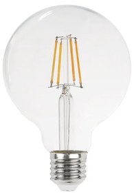 Lampada LED E27 4W a Filamento 150lm/W, No Flickering - G95 Colore  Bianco Caldo 2.700K