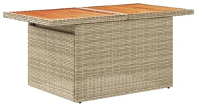 Set divano da giardino 6 pz con cuscini beige in polyrattan