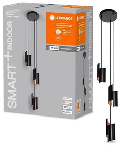 Ledvance - Lampadario LED dimmerabile su filo SMART+ DECOR 3xLED/8W/230V nero Wi-Fi