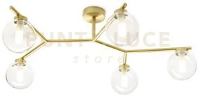 Camely soffitto 5 luci oro spazzolato attacco g9