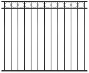 Pannello Di Recinzione İn Acciaio 1,7x1,5 M Nero /