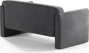 Divano grigio con rivestimento in velluto 140 cm Abby – Micadoni