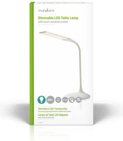 Nedis LTLG3M1WT4 - Lampada da tavolo LED dimmerabile 6W/5V 2200mAh bianca